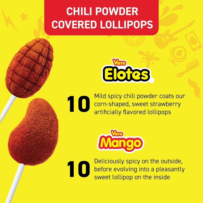 Taki's Vero Banda Fuego Mix Assorted Chili Lollipops - Image 4